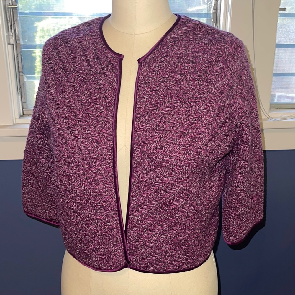 Ann Taylor Purple Bolero Jacket/Sweater